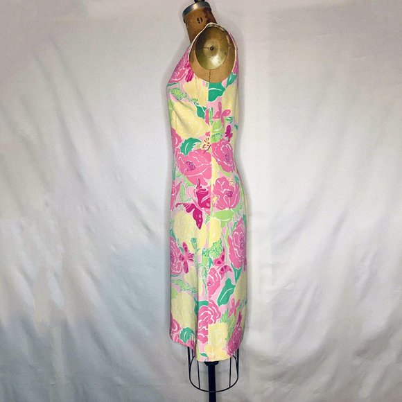 Lilly Pulitzer Floral Stretch Silk Sheath - Picture 3 of 5